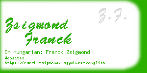 zsigmond franck business card
